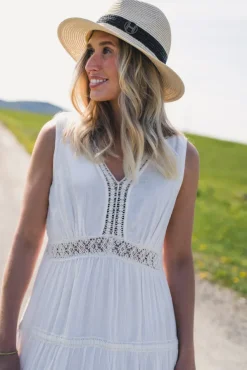 Anni LS Ankle Dress Star White