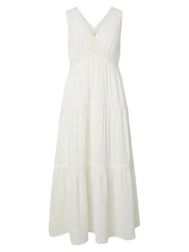 Anni LS Ankle Dress Star White