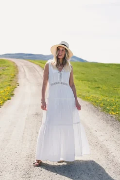 Anni LS Ankle Dress Star White