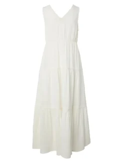 Anni LS Ankle Dress Star White