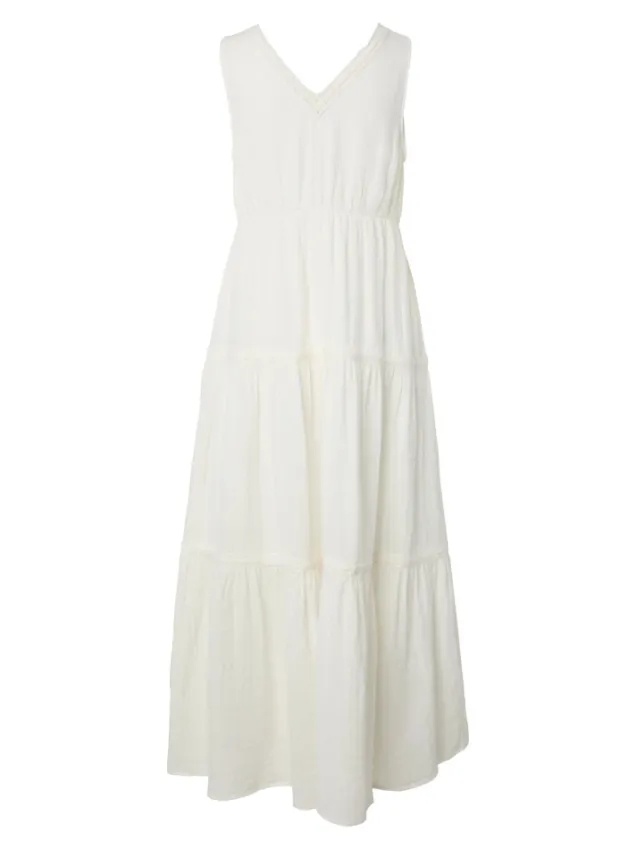 Anni LS Ankle Dress Star White