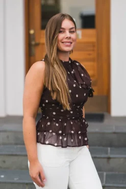 Ansol Big Dot Top Brown