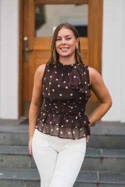 Ansol Big Dot Top Brown