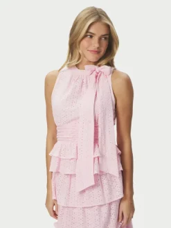 Ansol Emb Top Light Pink