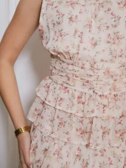 Ansol Meadow Printed Top Creme