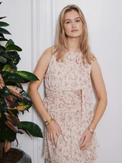 Ansol Meadow Printed Top Creme