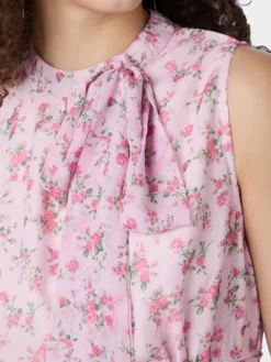 Ansol Meadow Printed Top Light Pink