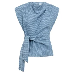 Anto Denim Pleat Top Light Denim