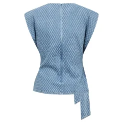 Anto Denim Pleat Top Light Denim