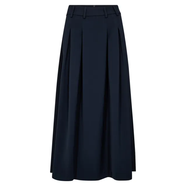 Anya Pleat Skirt Navy
