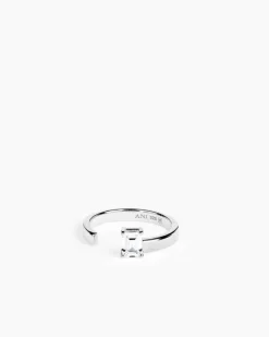 Aperto Emerald Ring Silver