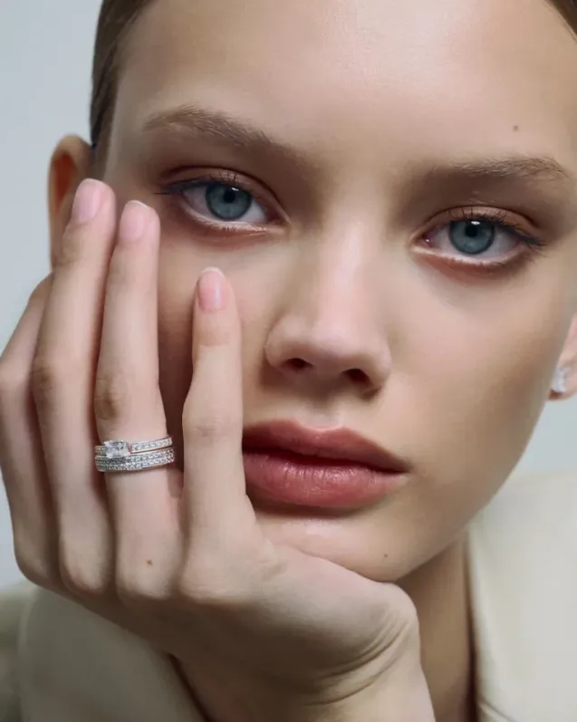 Aperto Pavé Ring Silver