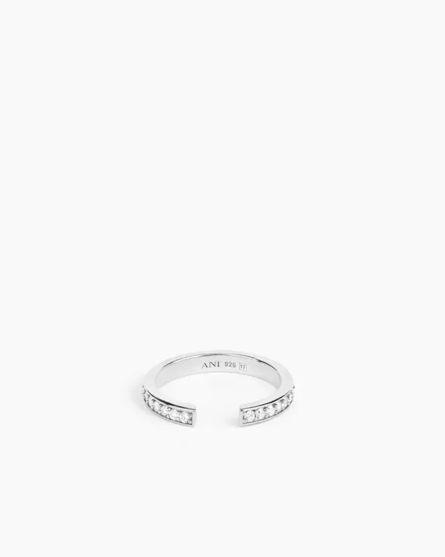 Aperto Pavé Ring Silver