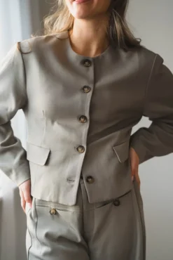 Aranti Structure Curve Jacket Warm Grey