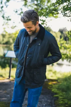 Ashby Wax Jacket Navy