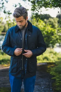 Ashby Wax Jacket Navy