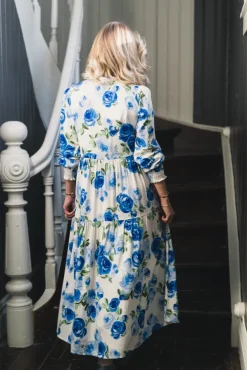 Asina LS Long Shirt Dress Star White Emula