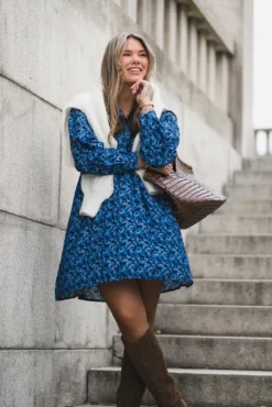 Astrid Dress Blue Iolite Flower