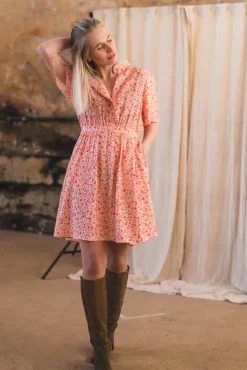 Astrid 2/4 Dress Cayenne Flower