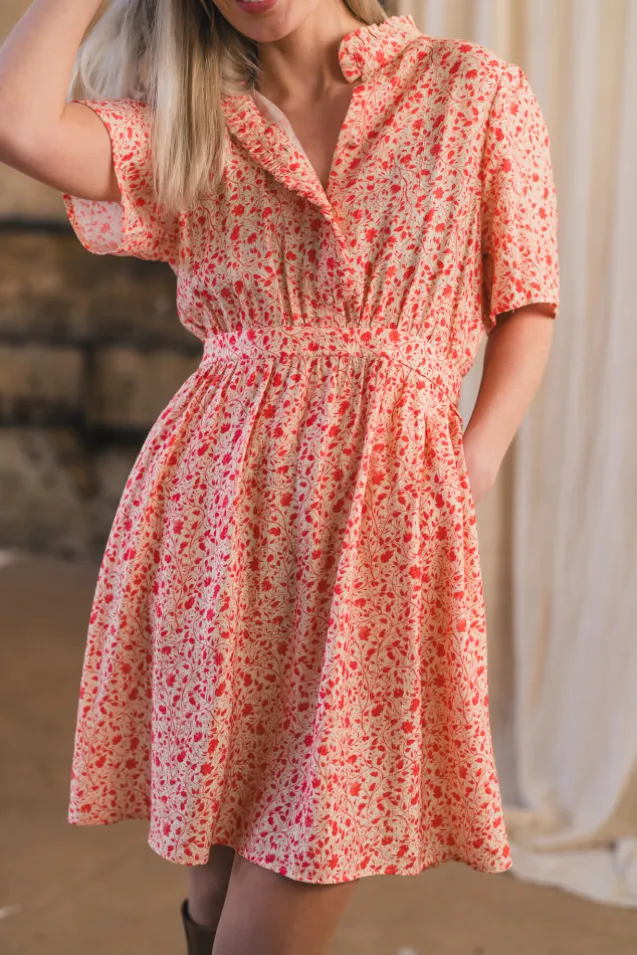 Astrid 2/4 Dress Cayenne Flower