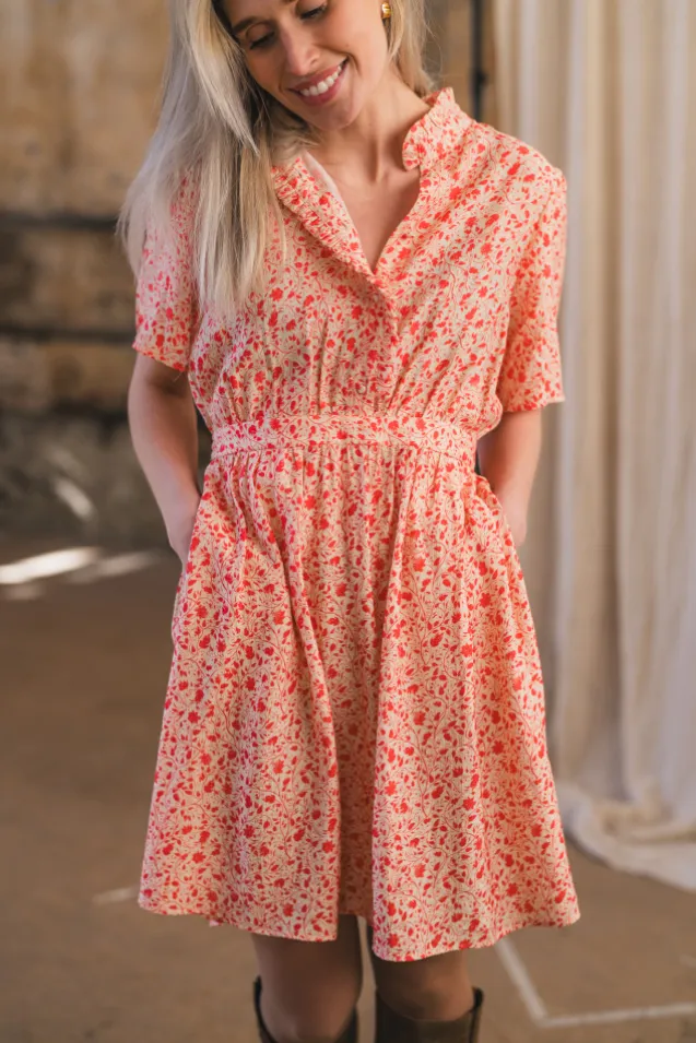 Astrid 2/4 Dress Cayenne Flower