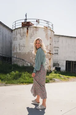 Astrid HW Skirt C Green Flower
