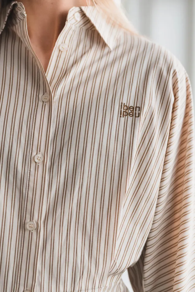 Atari Dress Oat Stripe