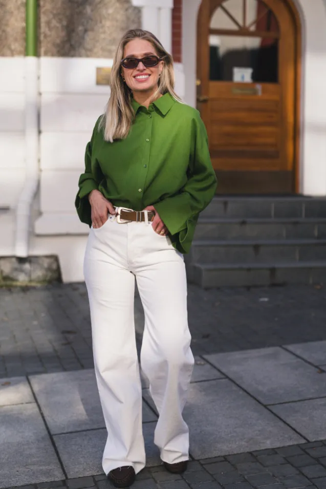 Atari Linen Shirt Leaf Green