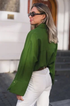 Atari Linen Shirt Leaf Green