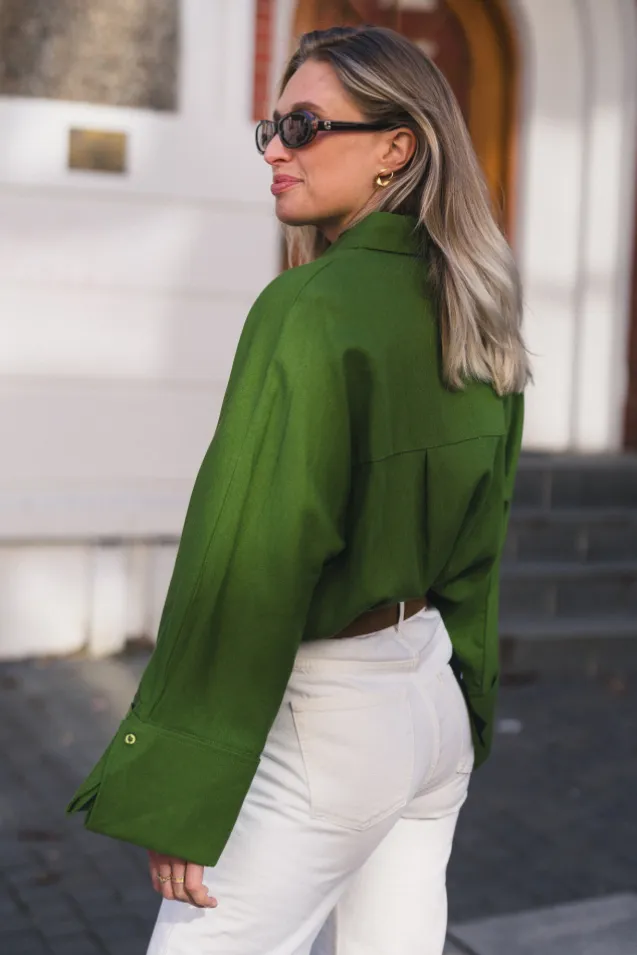 Atari Linen Shirt Leaf Green