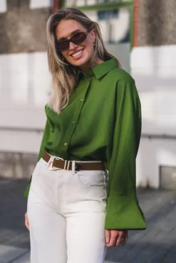 Atari Linen Shirt Leaf Green