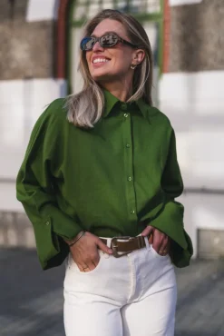 Atari Linen Shirt Leaf Green