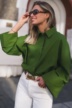 Atari Linen Shirt Leaf Green
