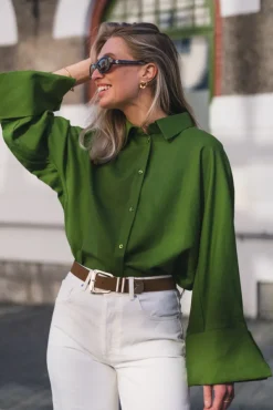 Atari Linen Shirt Leaf Green