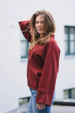 Atari Linen Shirt Rust Red
