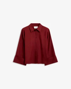 Atari Linen Shirt Rust Red