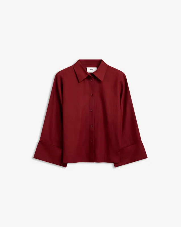 Atari Linen Shirt Rust Red