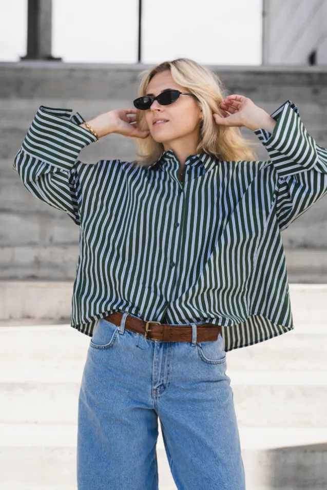 Atari Shirt Green Stripe