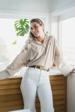 Atari Shirt Oat Stripe