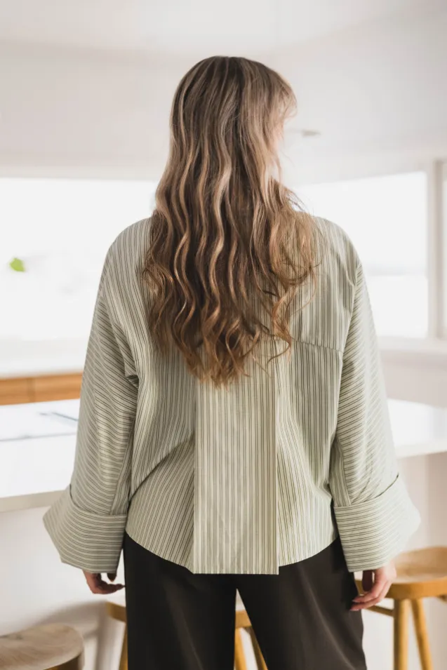 Atari Shirt Sage Stripe