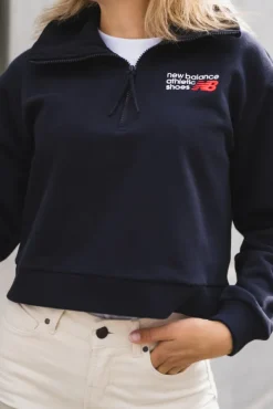 Athletics Premium Logo Half Zip Dark Night