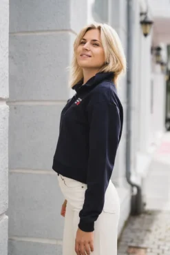 Athletics Premium Logo Half Zip Dark Night