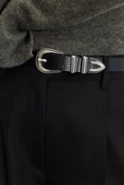 Aubrey Belt Black Silver