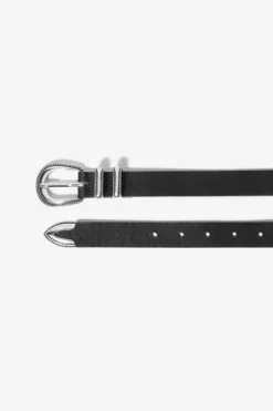 Aubrey Belt Black Silver