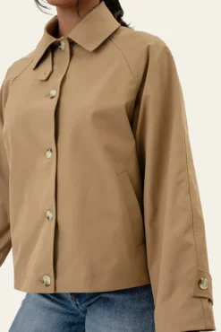 Avaic Short Trenchcoat Dark Beige