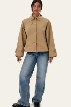 Avaic Short Trenchcoat Dark Beige