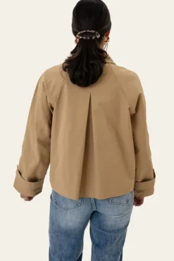 Avaic Short Trenchcoat Dark Beige