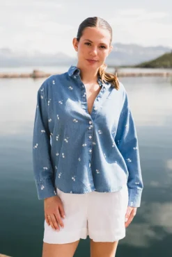 Ava Shirt Denim Fiore
