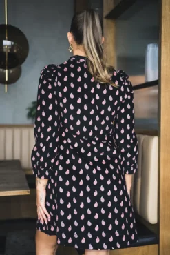 Baby Cord Collared Dress Vintage Paisley