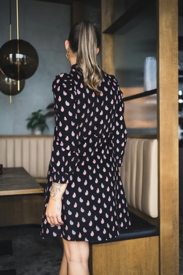 Baby Cord Collared Dress Vintage Paisley